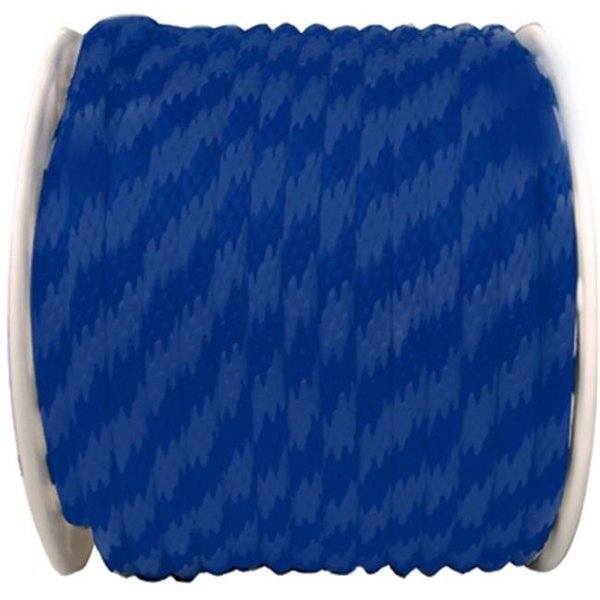 Wellington Cordage Wellington Cordage P7240S0200BFR 0.63 in. x 200 ft. Blue Solid Braid Polypropylene Rope 176164